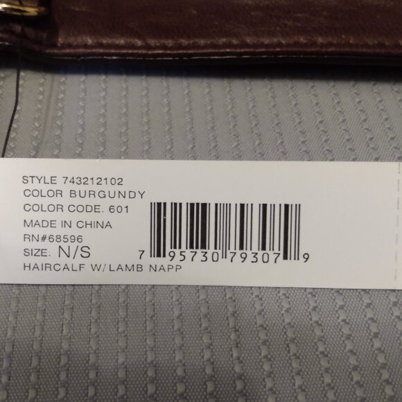 DKNY Burgundy Leather and Haircalf Clutch - NWT - Picture 11 of 11